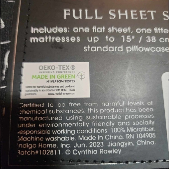 Cynthia Rowley Full Size Ouija Board Sheet Set - Picture 3 of 3